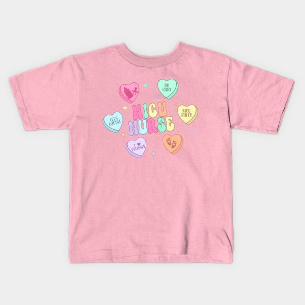 NICU Nurse Valentines Kids T-Shirt by Drawings Star